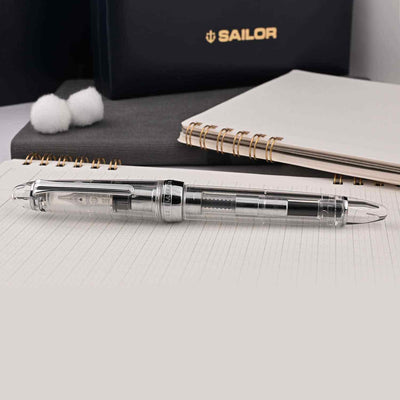 Sailor 1911 Large Fountain Pen Transparent Rhodium Trim 21K Gold Nib 3