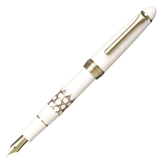 Sailor Classic Ko Bamboo Mesh Fountain Pen - White GT