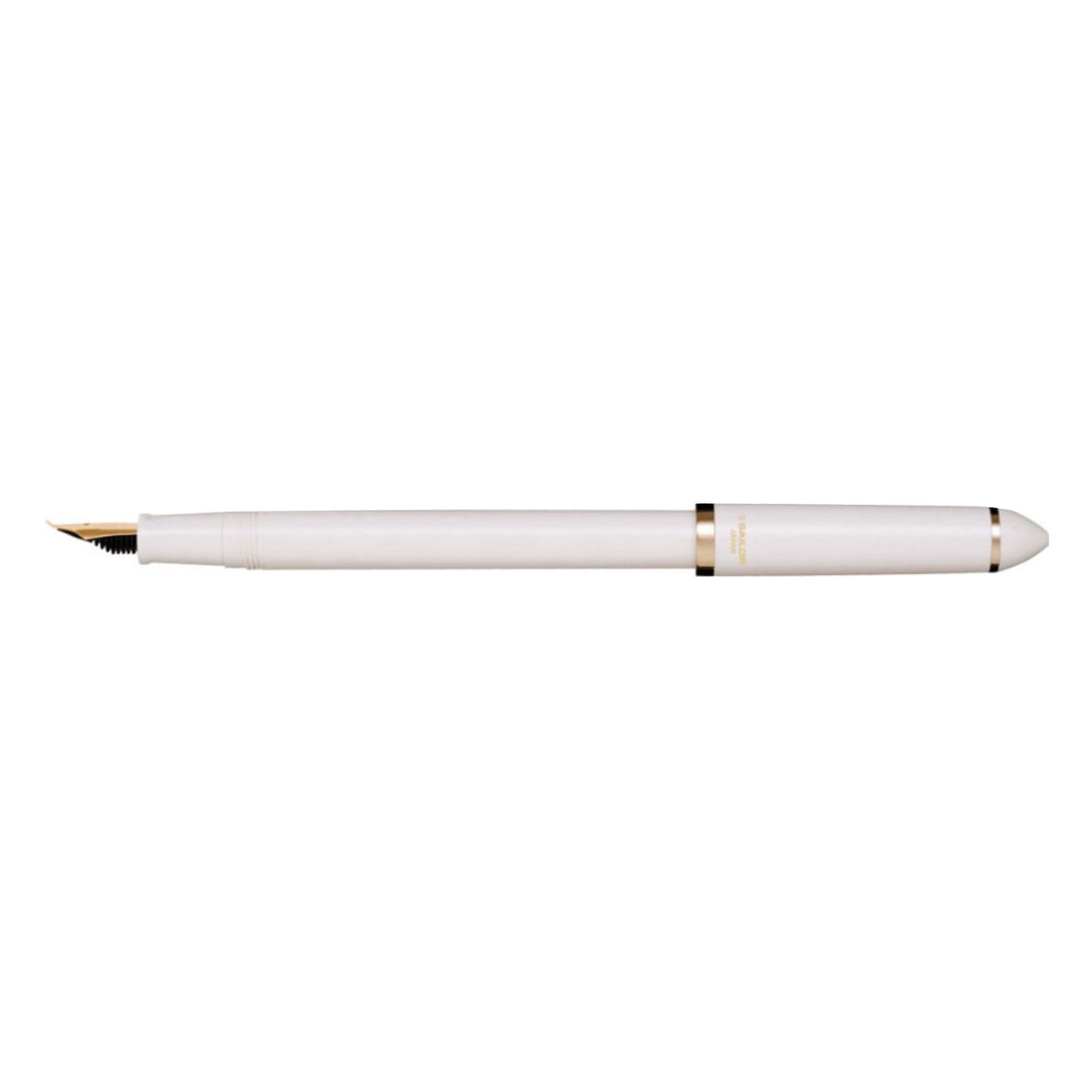 Sailor Fude De Mannen Fountain Pen - Pearl White GT