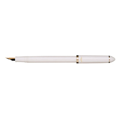 Sailor Fude De Mannen Fountain Pen - Pearl White GT