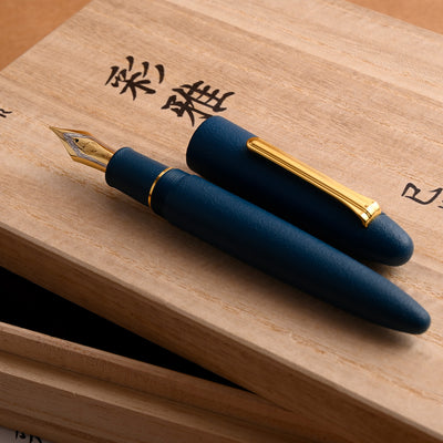 Sailor Iro Miyabi I Fukaai King of Pens Fountain Pen - Blue GT