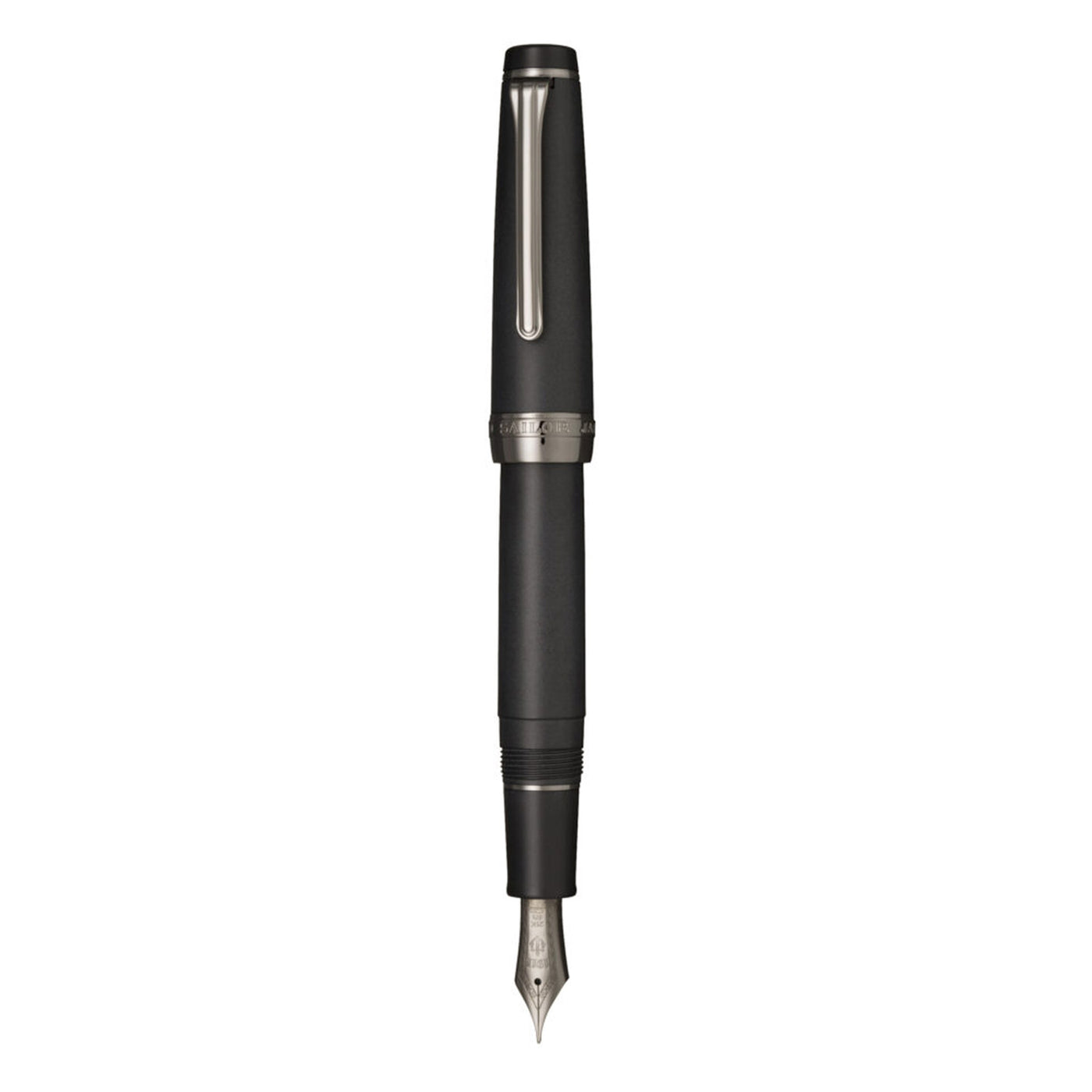 Sailor Professional Gear Fountain Pen Imperial Black Ruthenium Trim 21K Gold Nib 2