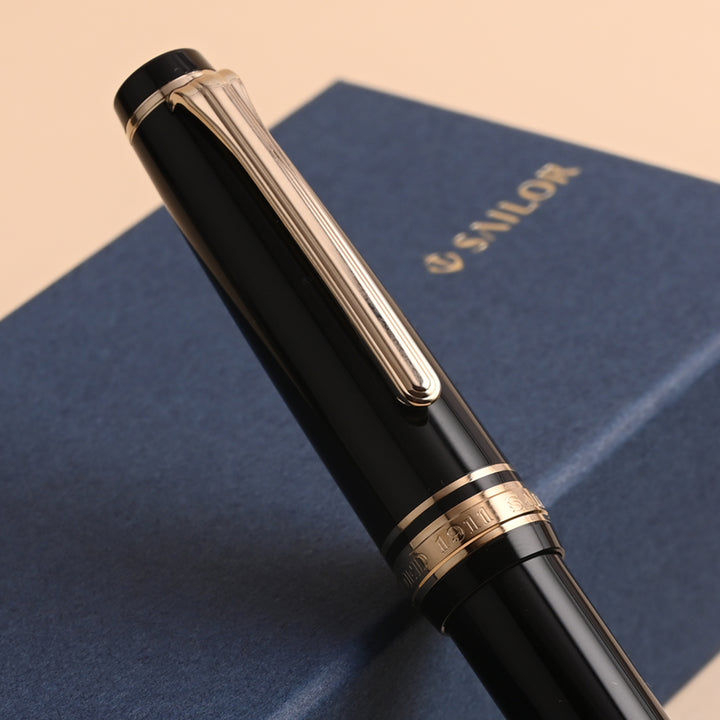 Sailor Professional Gear Slim Black GT Fountain Pen|Buy Online