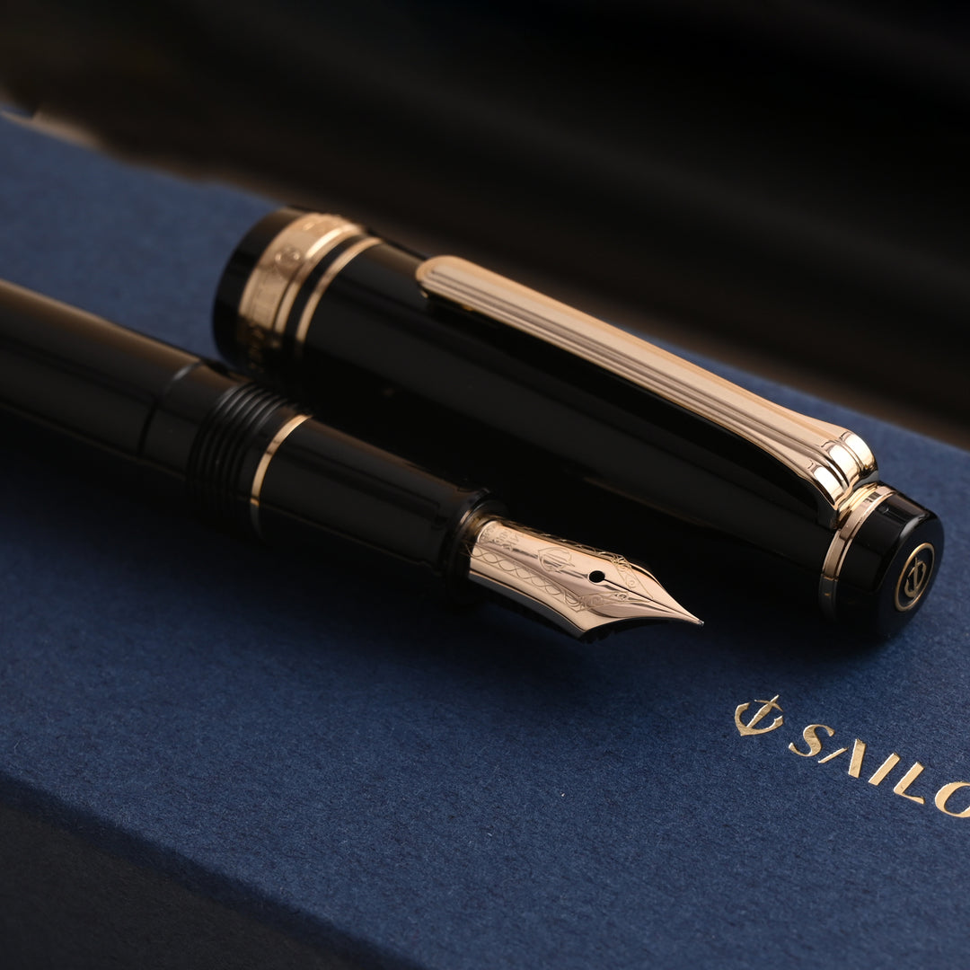 Sailor Professional Gear Slim Black GT Fountain Pen|Buy Online|Sailor –  Makoba