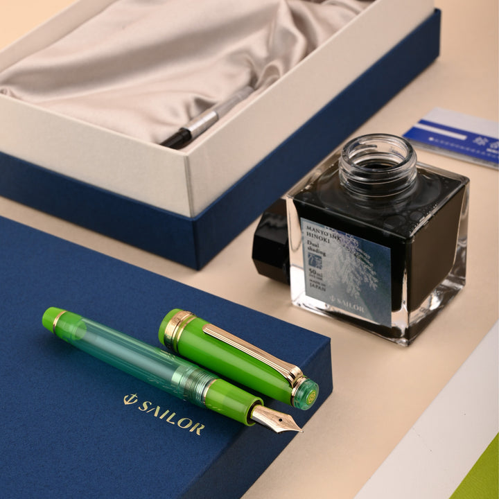 Sailor Slim Manyo II Grass (S. E.) Fountain Pen Set|Shop Online