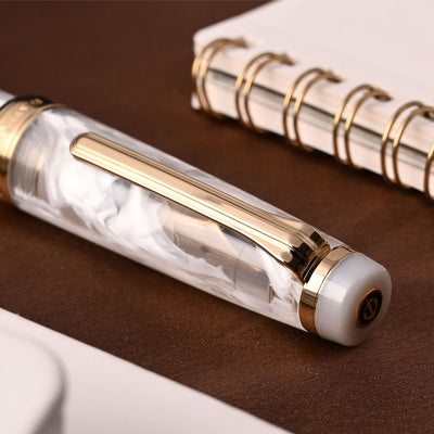 Sailor Professional Gear Slim Veilio Fountain Pen Pearl White GT (Limited Production) 14