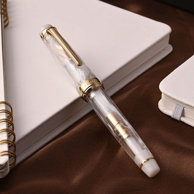 Sailor Professional Gear Slim Veilio Fountain Pen Pearl White GT (Limited Production) 11