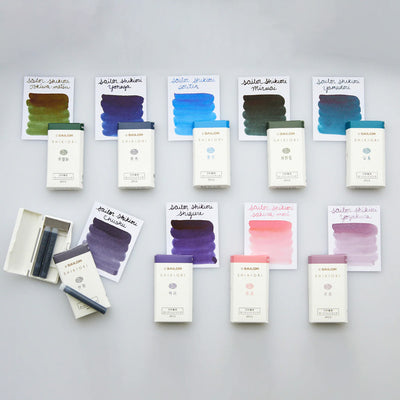 Sailor Shikiori Irori Ink Cartridge Pack of 3 - Red