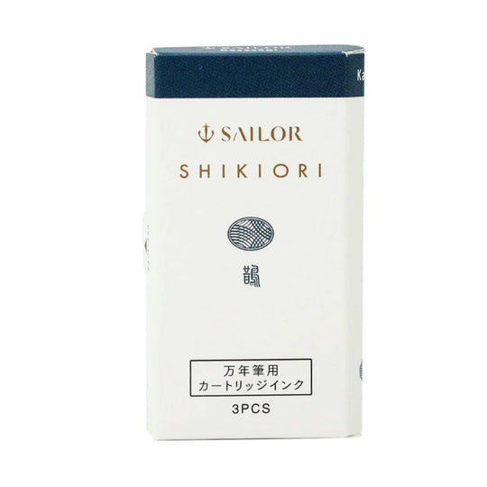 Sailor Shikiori Kasasagi Ink Cartridge Pack of 3 - Blue