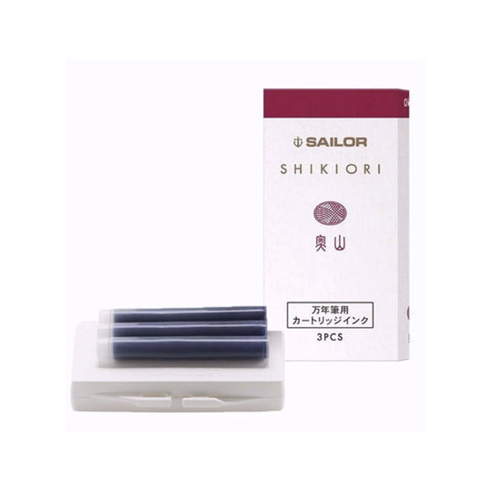 Sailor Shikiori Okuyama Ink Cartridge Pack of 3 - Burgundy Red