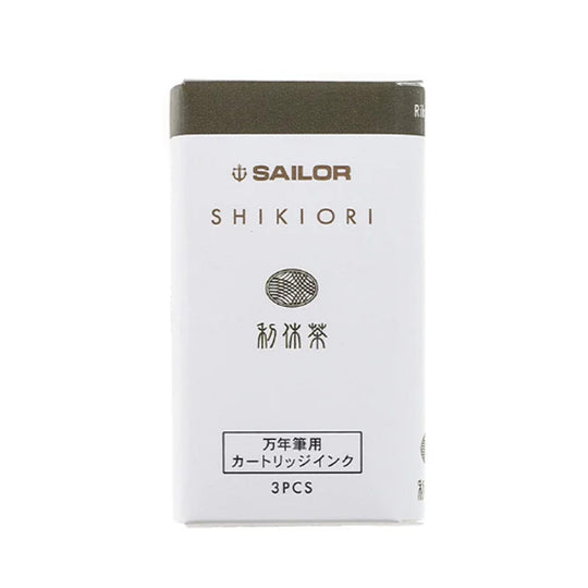 Sailor Shikiori Rikyu Cha Ink Cartridge Pack of 3 - Green