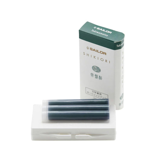Sailor Shikiori Tokiwamatsu Ink Cartridge Pack of 3 - Green