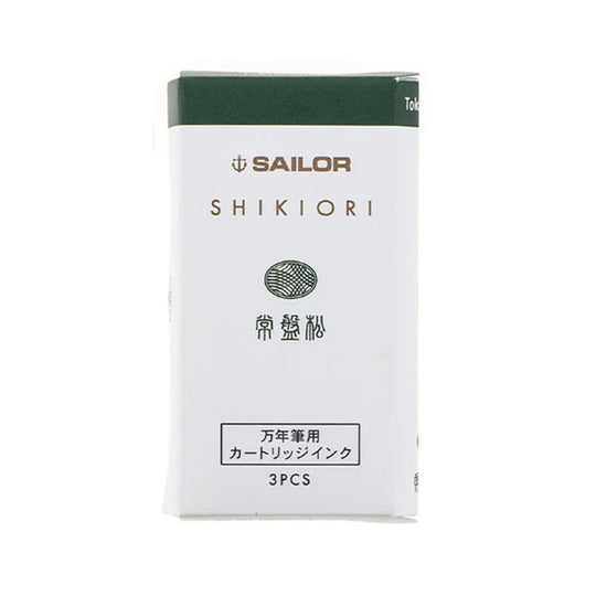 Sailor Shikiori Waka Uguisu Ink Cartridge Pack of 3 - Green