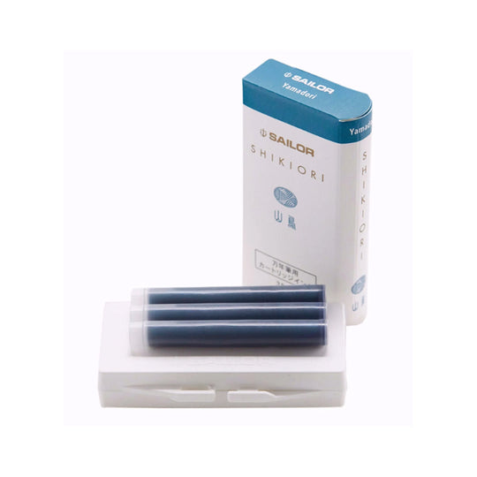 Sailor Shikiori Yamadori Ink Cartridge Pack of 3 - Turquoise