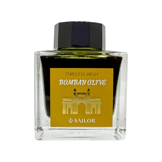 Sailor Timeless India Ink Bottle, Bombay Olive - 50ml