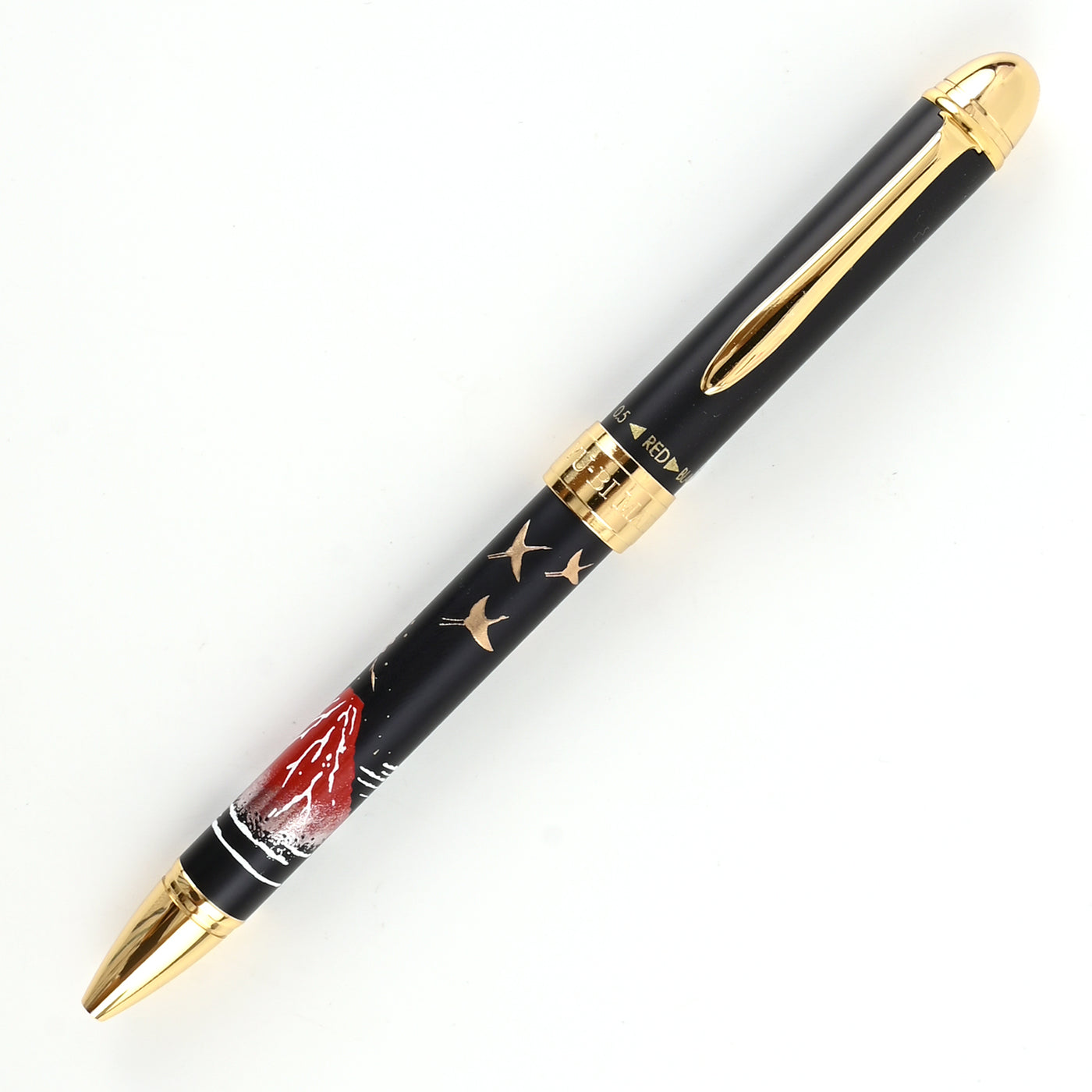 Sailor Yubi Maki-e Fuji Multifunction Pen - Black GT 1