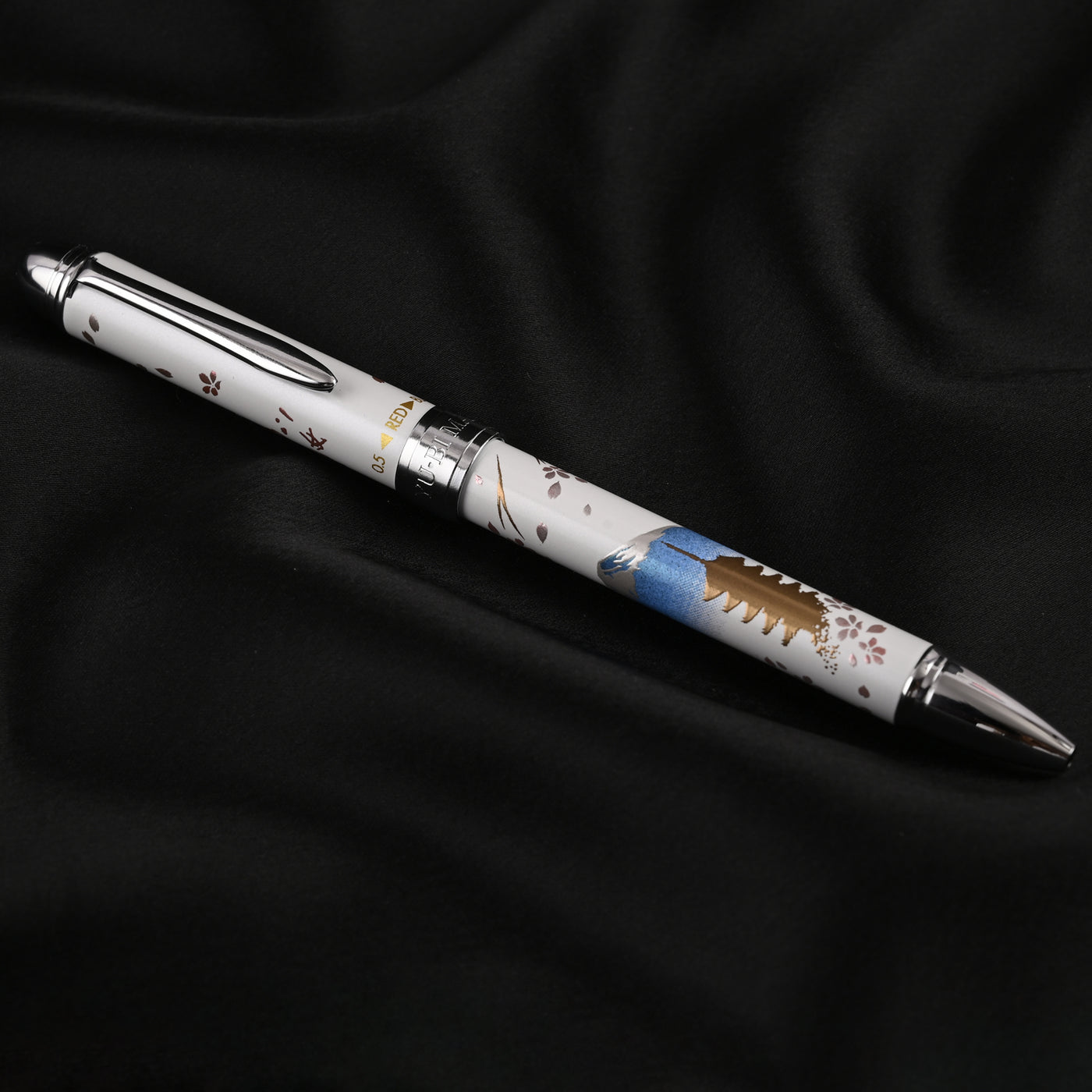 Sailor Yubi Maki-e Fuji Spring Multifunction Pen - White CT 11