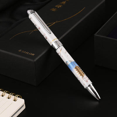 Sailor Yubi Maki-e Fuji Spring Multifunction Pen - White CT 7