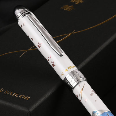 Sailor Yubi Maki-e Fuji Spring Multifunction Pen - White CT 9