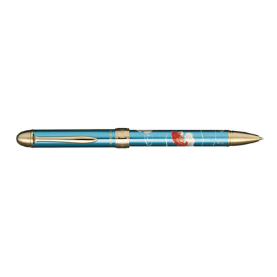 Sailor Yubi Maki-e Gold Fish Multifunction Pen - Metalic Blue GT