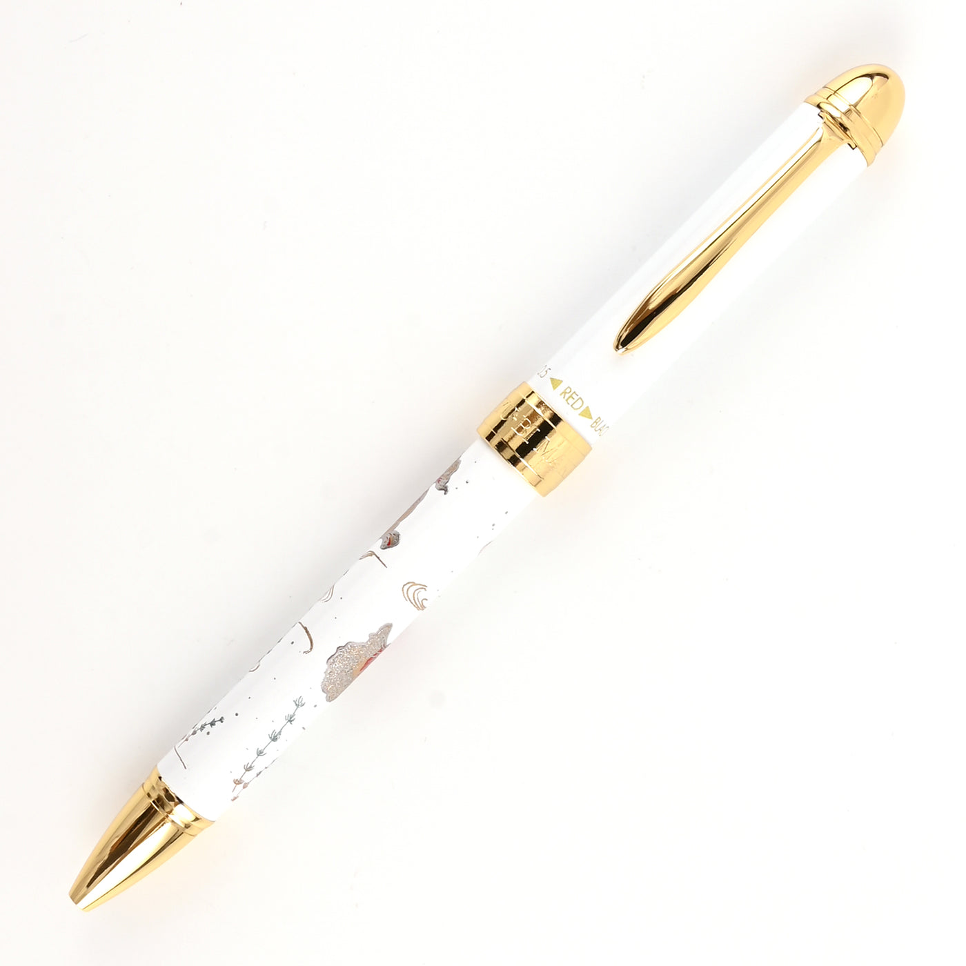 Sailor Yubi Maki-e Gold Fish Multifunction Pen - White GT 1