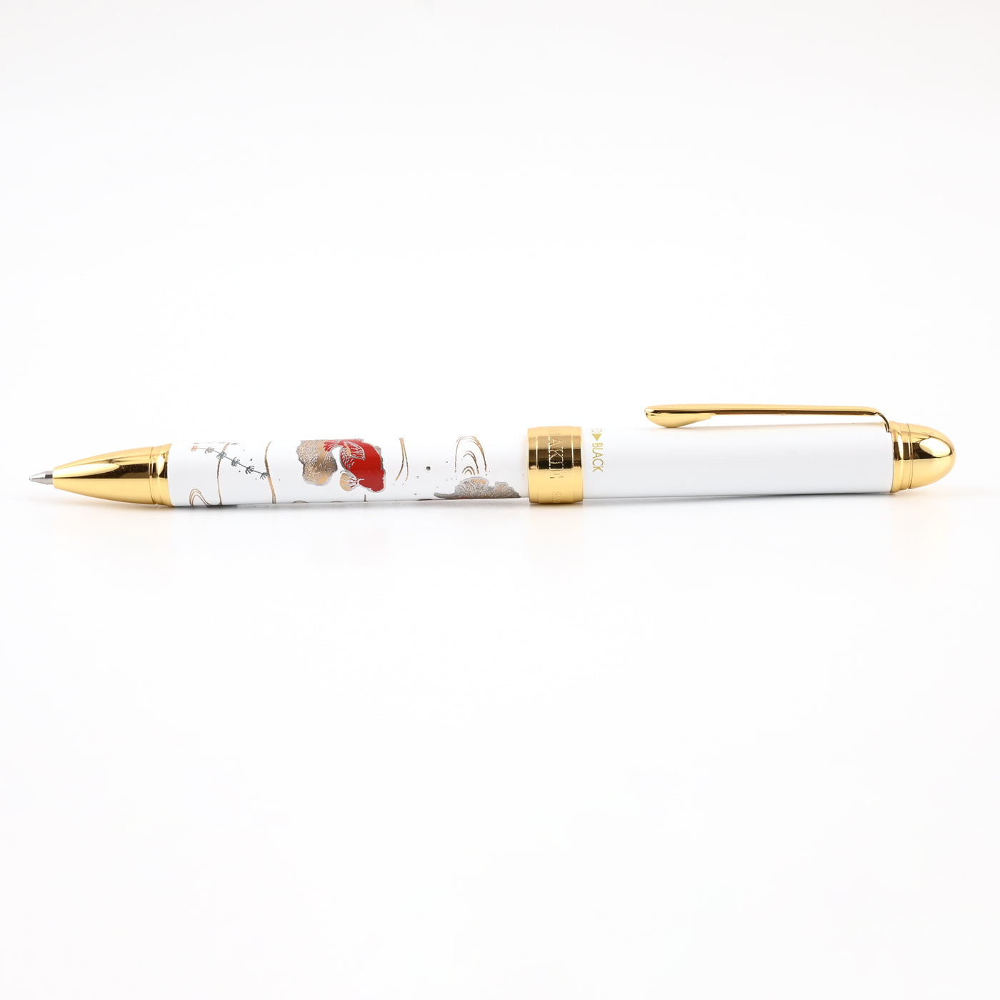 Sailor Yubi Maki-e Gold Fish Multifunction Pen - White GT 6