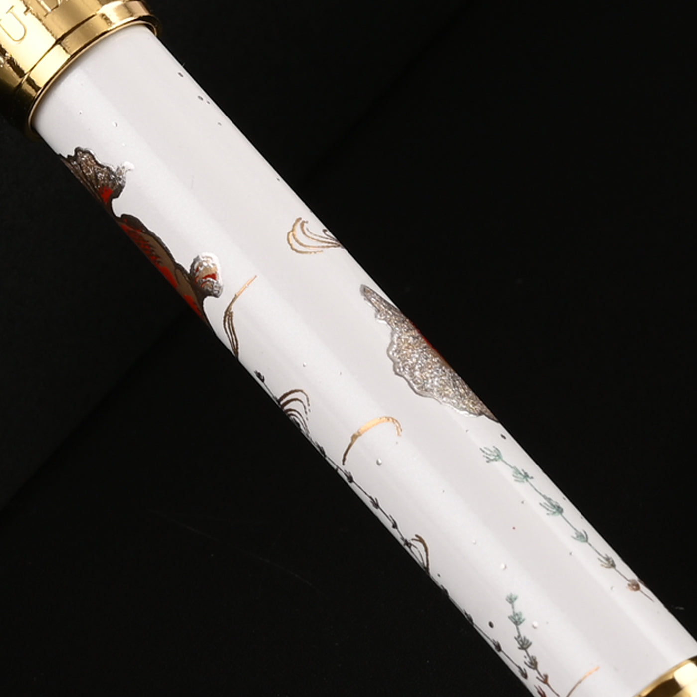 Sailor Yubi Maki-e Gold Fish Multifunction Pen - White GT 8