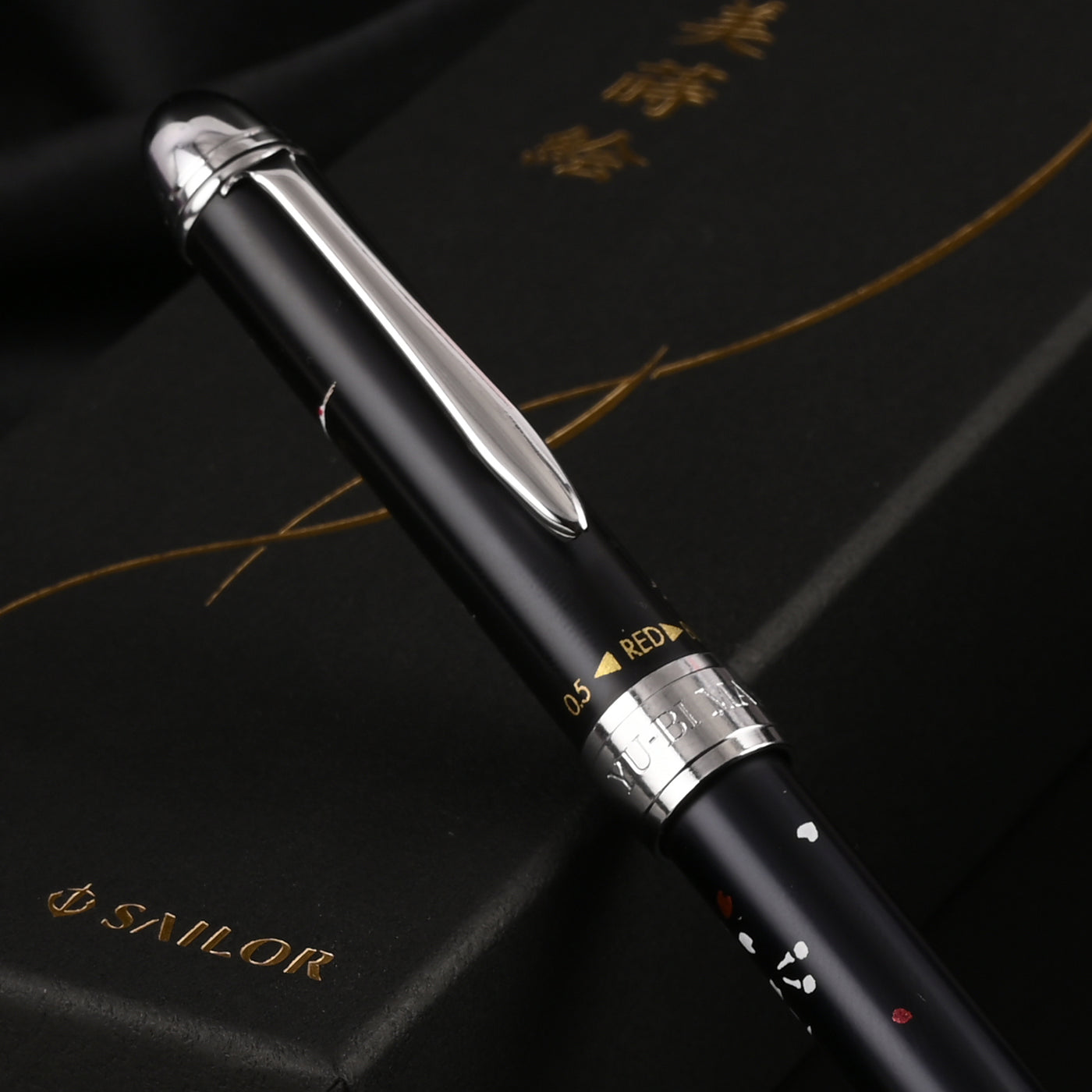 Sailor Yubi Maki-e Tsuru Crane Multifunction Pen - Black CT 10