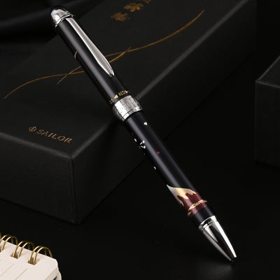 Sailor Yubi Maki-e Tsuru Crane Multifunction Pen - Black CT 12
