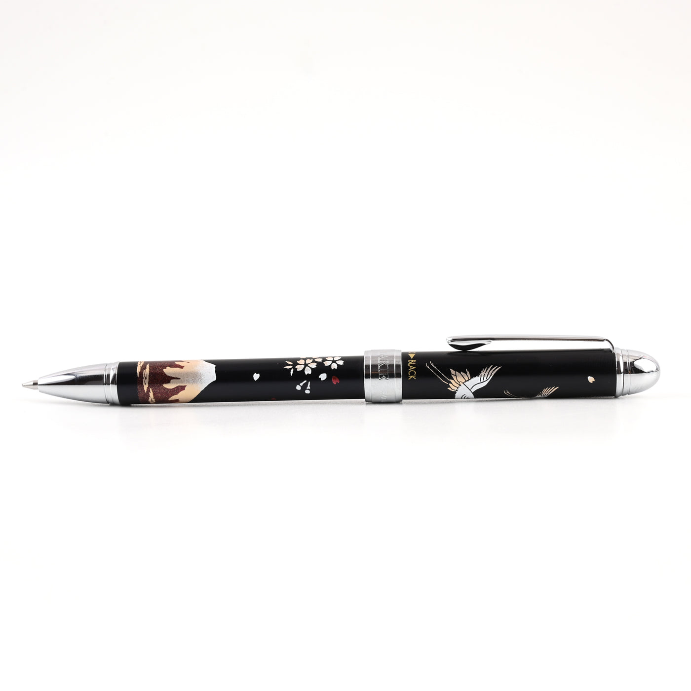 Sailor Yubi Maki-e Tsuru Crane Multifunction Pen - Black CT 6