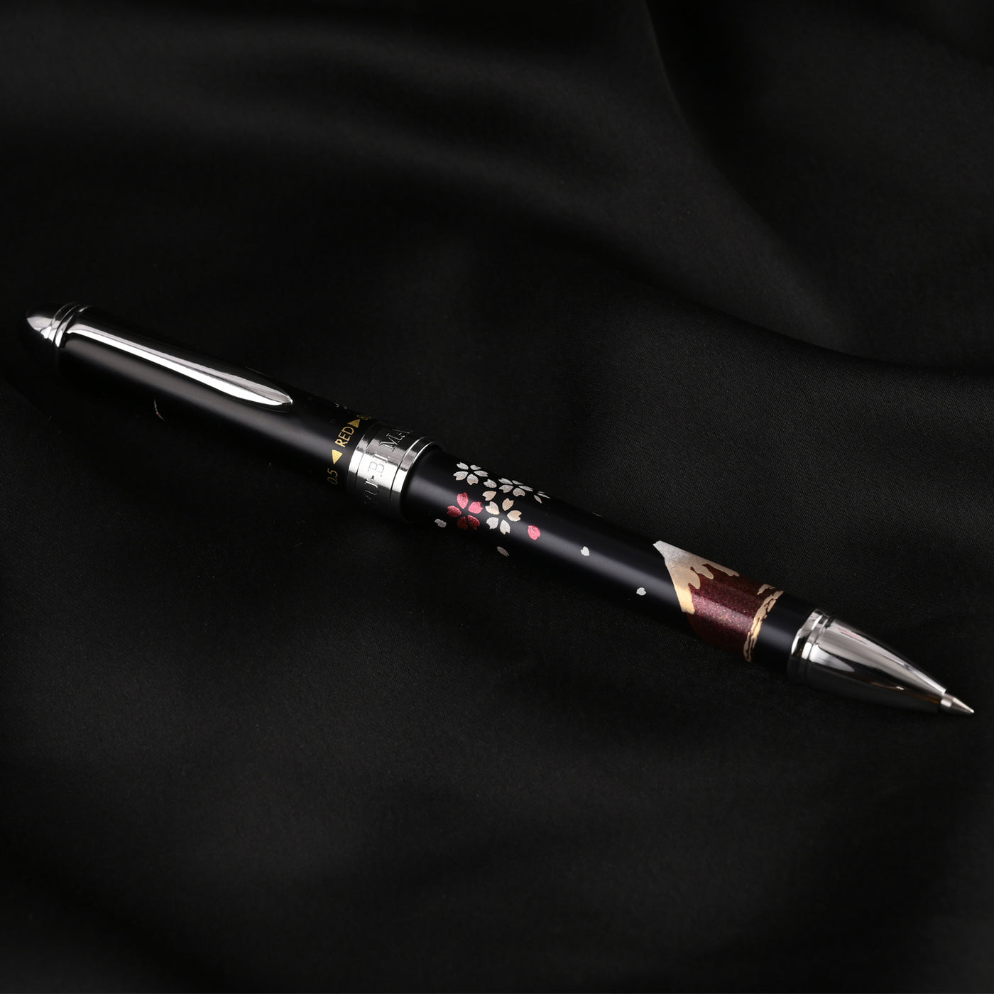 Sailor Yubi Maki-e Tsuru Crane Multifunction Pen - Black CT 7