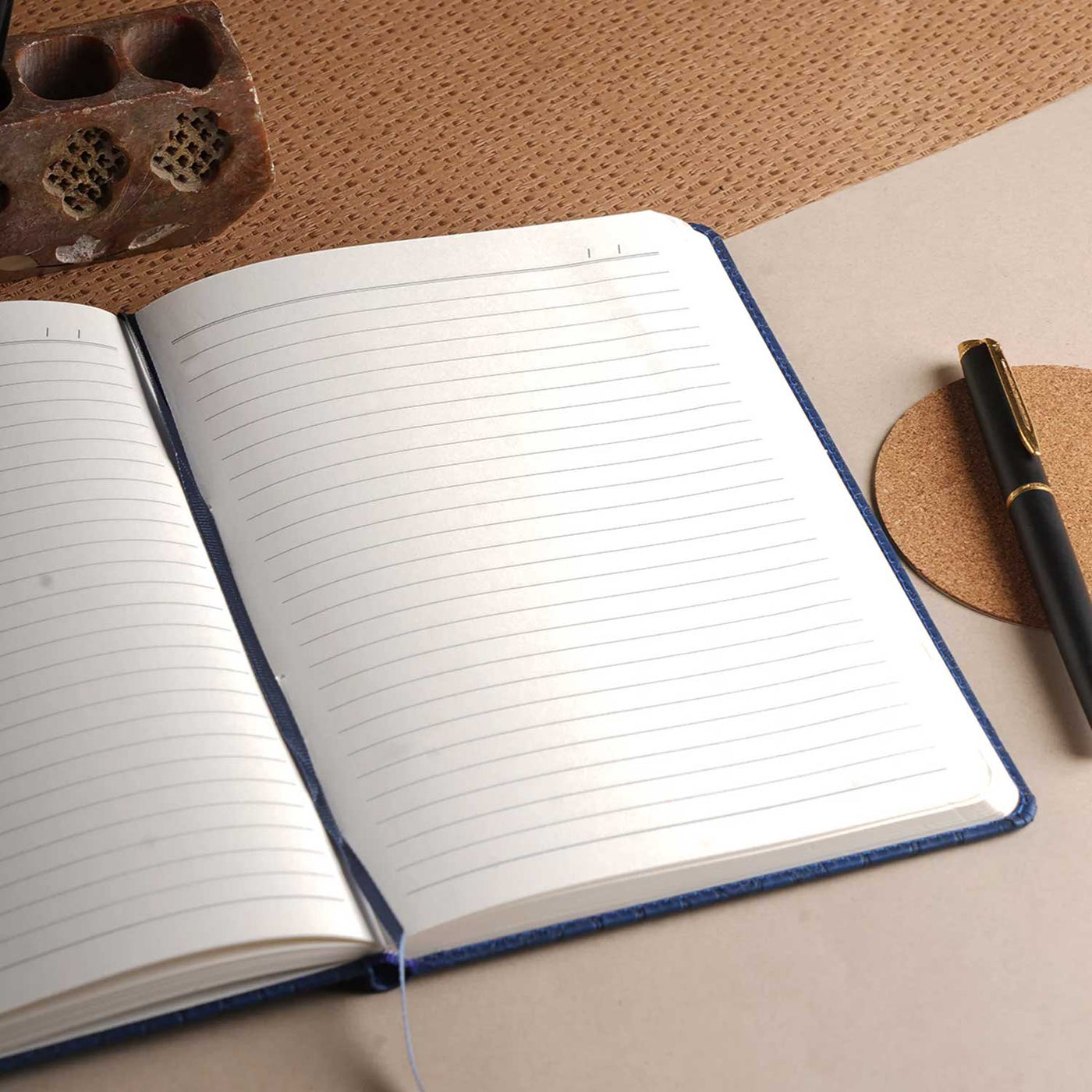Scholar Croco Blue Notebook - A5 Ruled 4