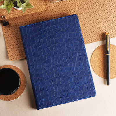 Scholar Croco Blue Notebook - A5 Ruled 5