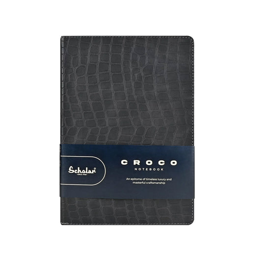 Scholar Croco Grey Notebook - A5, Ruled