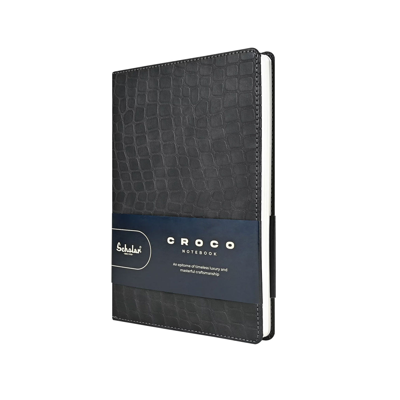 Scholar Croco Grey Notebook - A5 Ruled 2