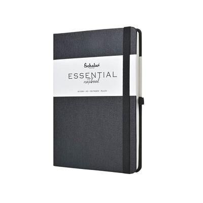 Scholar Essential Black Notebook - A5, Ruled 2