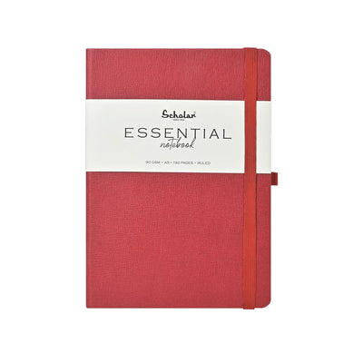 Scholar Essential Red Notebook - A5 Ruled 1