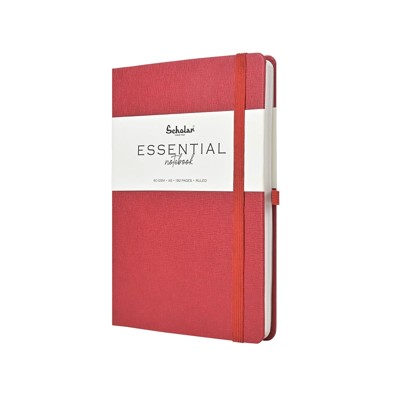 Scholar Essential Red Notebook - A5 Ruled 2