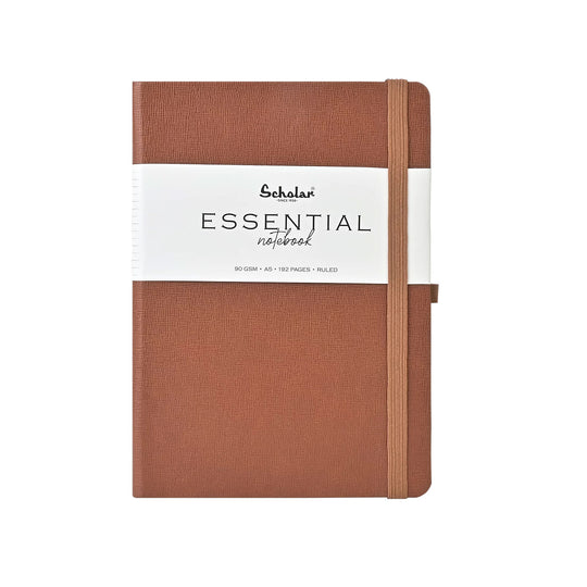 Scholar Essential Tan Notebook - A5, Ruled