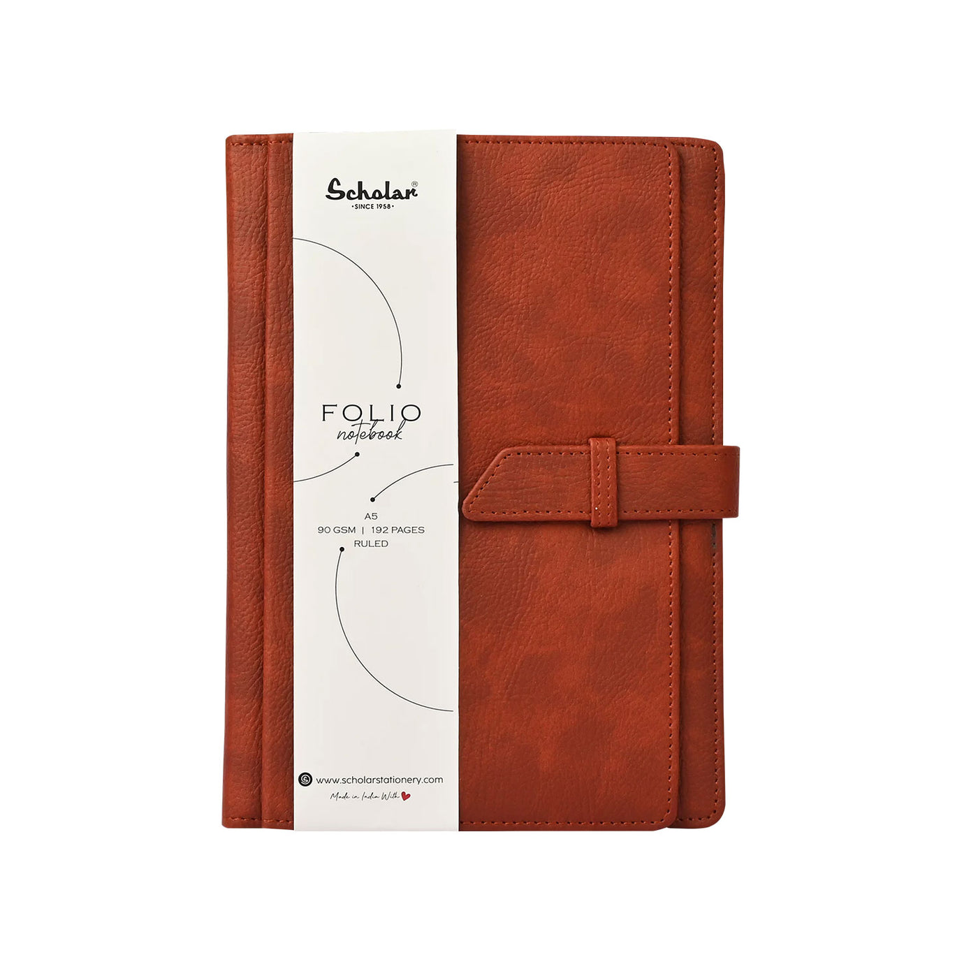 Scholar Folio Maroon Notebook - A5 Ruled 1