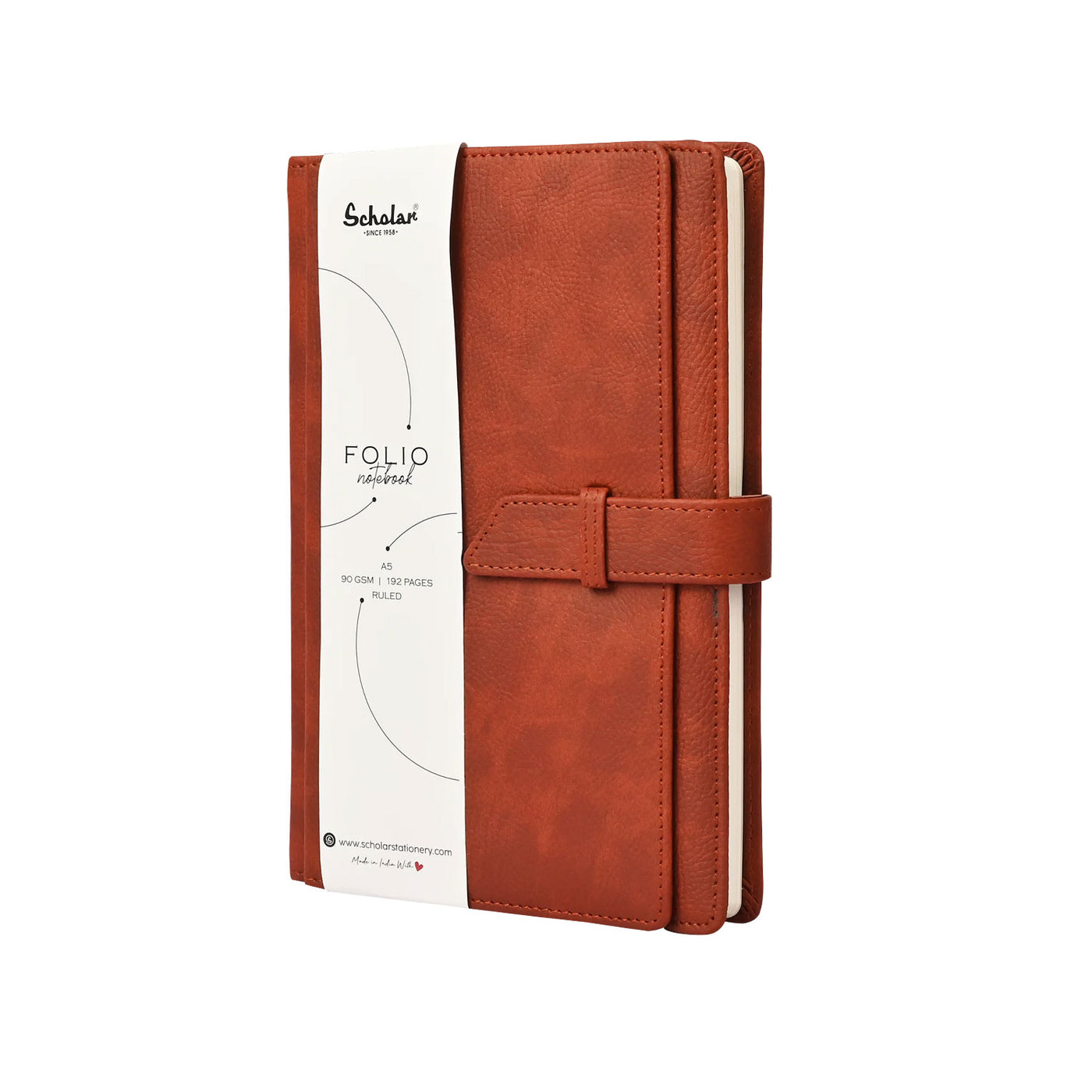 Scholar Folio Maroon Notebook - A5 Ruled 2