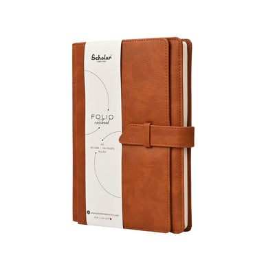 Scholar Folio Tan Notebook - A5 Ruled 2