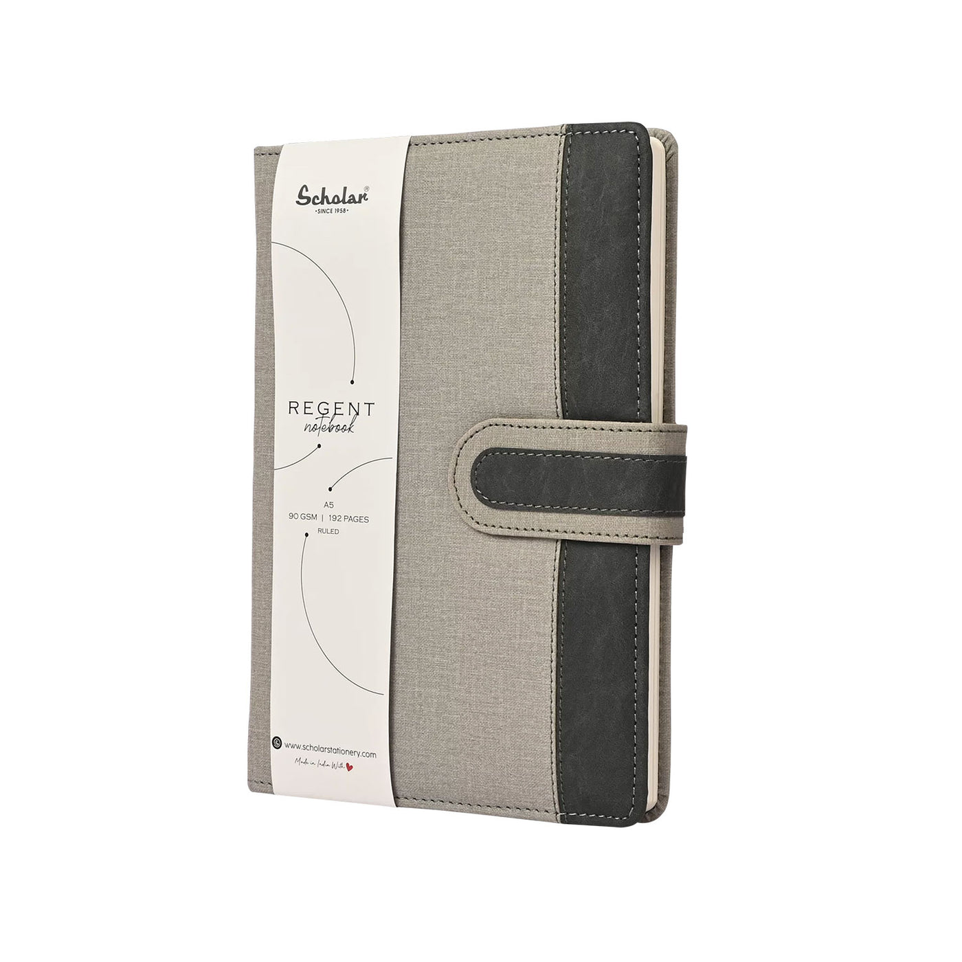 Scholar Regent Grey Notebook - A5 Ruled 2