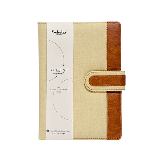 Scholar Regent Khaki Notebook - A5, Ruled