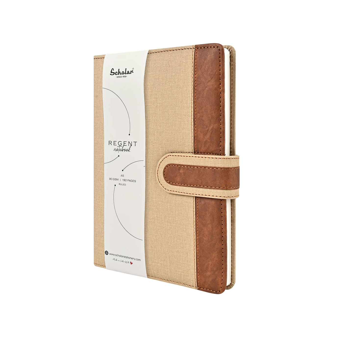 Scholar Regent Khaki Notebook - A5 Ruled 2