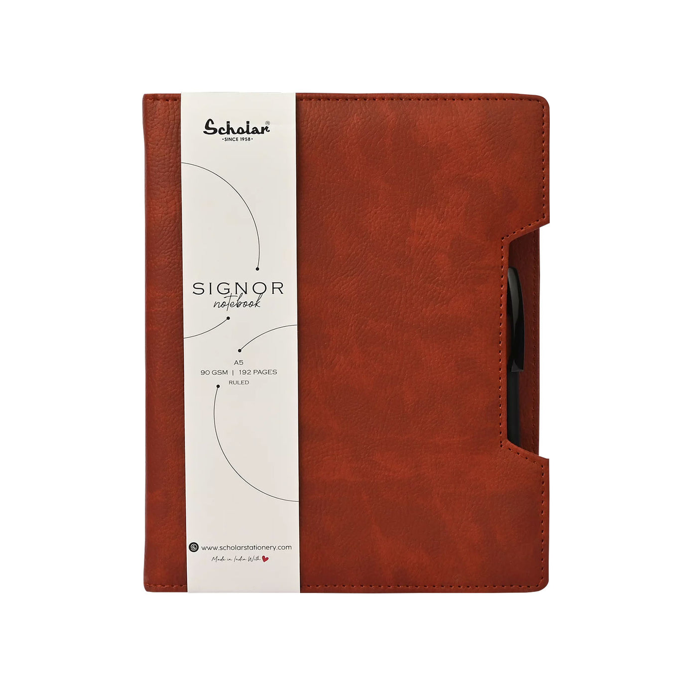 Scholar Signor Maroon Notebook - A5 Ruled 1