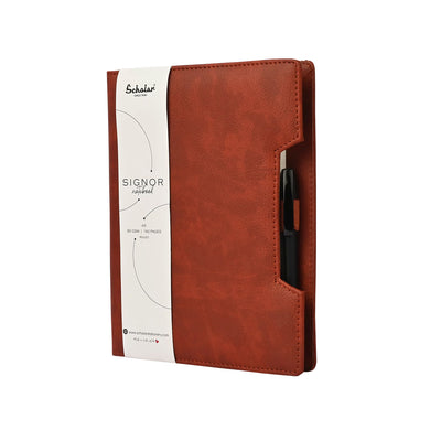 Scholar Signor Maroon Notebook - A5 Ruled 2