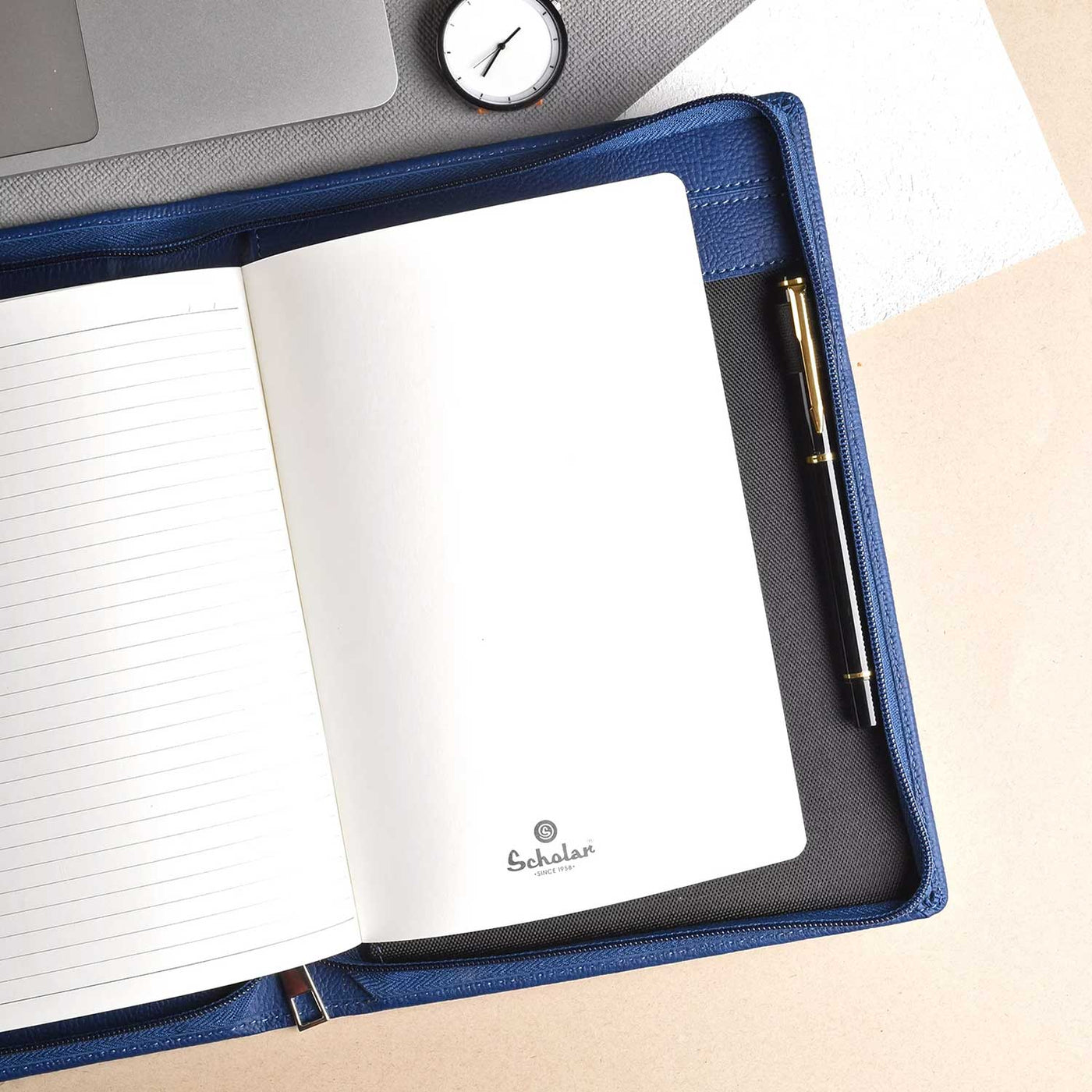 Scholar Vivant Folder Blue Notebook - A5 Ruled 6