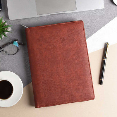 Scholar Vivant Folder Maroon Notebook - A5 Ruled 5