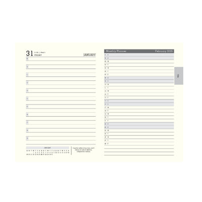 Scholar Eco 2025 A5 Daily Planner – Brown 3